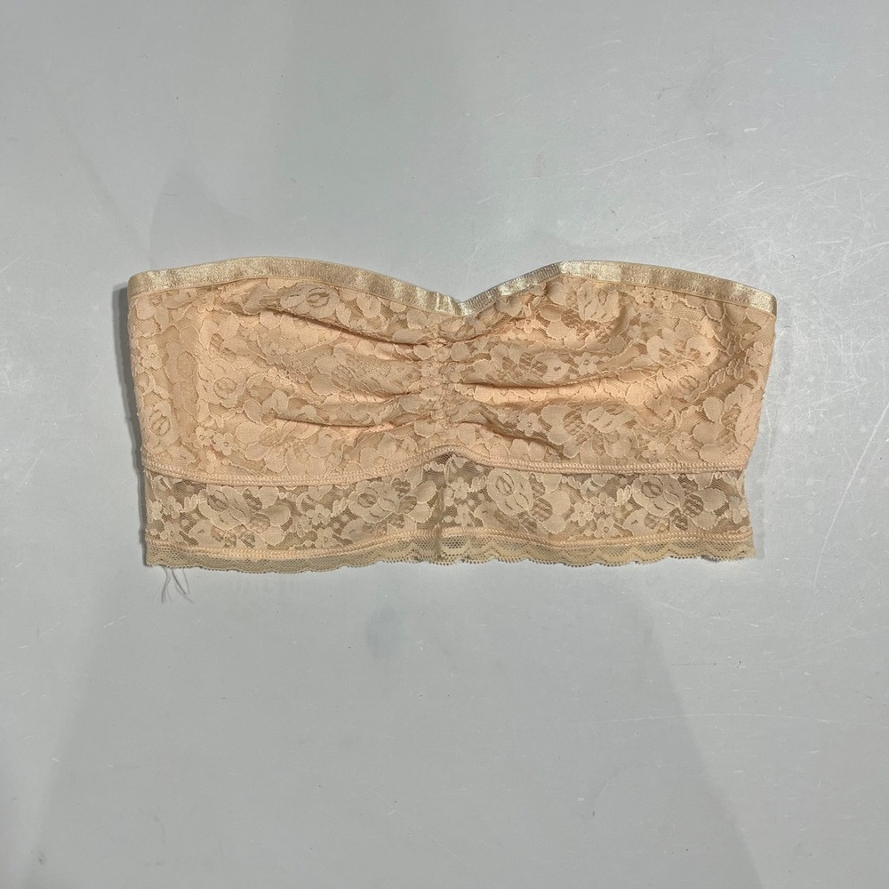 Aerie Festival Boho Chic Floral Lace Feminine Bandeau Top Strapless Womens Small